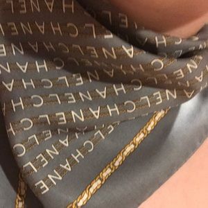 Vintage Chanel silk square scarf